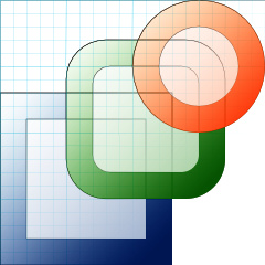 Entwurfsgitter und Icon